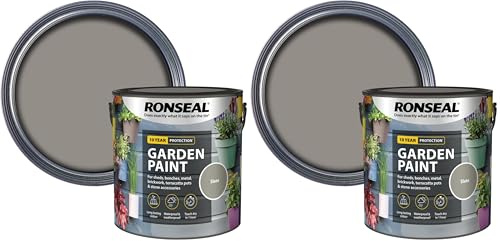 Ronseal RSLGPSL25L GPSL25L Garden Paint Slate 2.5 Litre (Pack of 2)