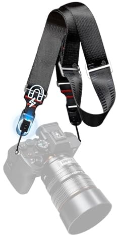 Rollei Kameragurt, Verstellbare Kamera Schultergurt mit 3,9 cm Breite Nackengurt Traglast für Alle DSLR-Kameras Nikon Canon Sony Lumix Fujifilm Olympus Kamera
