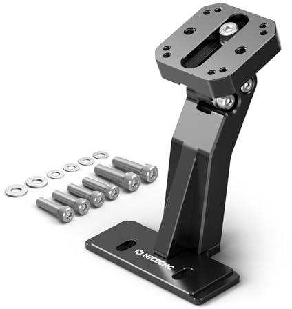 NICECNC Supporto per Dispositivo, Supporto per GPS/Telefono/Navigazione/SPC+ / AMPS con Modello di Bullone Compatibile con KTM 390 Adventure X/R 2025-2026, Angolo Regolabile, Nero