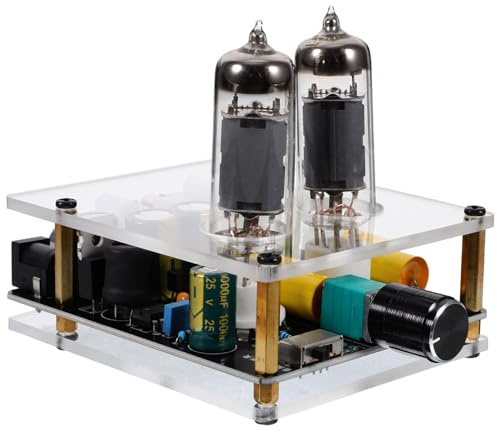 Gadpiparty Preamplificatore Phono Valvolare 6k4/6a2 Leggero Funzione Pre-amplificatore per Giradischi, Materiale Pcb e Abs per Sistemi Home Theater DIY e Arredo Moderno