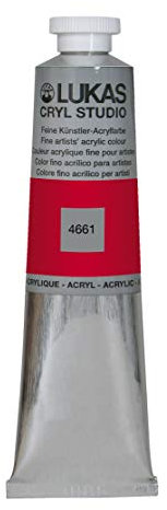 Lukas Cryl Studio 75 ml, Acrylfarbe in Premium-Qualität, Karminrot