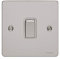 Schneider Electric GU1212WPC Ultimate Flat Plate, Polished Chrome with White Insert, Single 2 Way Light Switch, Single Pole, 16 AX