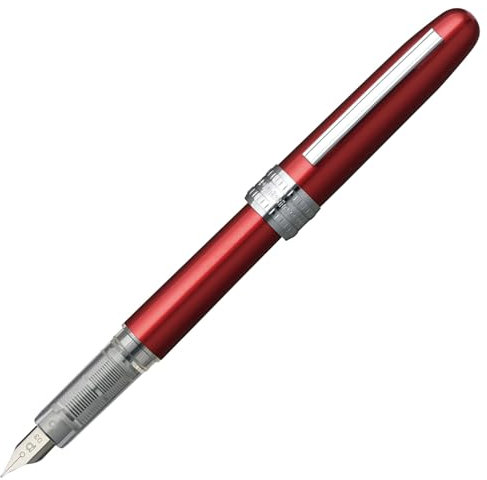 PLATINUM Plaisir PGB-1000#70 Füllfederhalter/Federstärken: F fein/Farbe: Frosty Red/Rot/Handgefertigt/mit Geschenkbox/Füllhalter