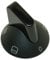 Zanussi Oven Black Selector Knob. Genuine Part Number 3550309136