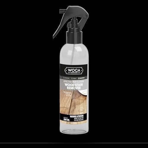 WOCA Denmark Wood Stain Remover – Water-Based Spot Cleaner for Furniture, Cabinets, Floors & Butcher Block – Removes Wine, Grease, Coffee, Blood, Tea – 250ml