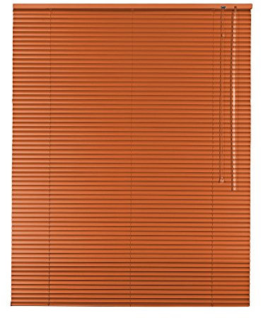 Original Easy-Shadow Aluminium Jalousie Jalousette Breite 225 x 120 cm Höhe in Farbe terracotta - Bedienseite rechts - Fensterjalousie Jalousien Alu-Jalousien Alu-Jalousetten Fenster Rollo Lamellenbreite 25 mm Lamellen / Maßanfertigung