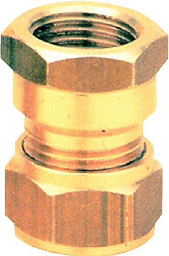 Raccord bicone laiton Fer/Cuivre droit F 12x17-12
