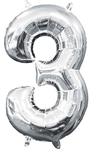 Stunning Silver Number 5 Air-Filled Foil Balloon - (16) 1 Piece- Premium Quality & Long-Lasting, Dazzling Decorations - Perfect For Parties & Events