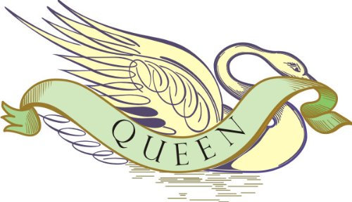 PEMA INDIGOS UG - Wandtattoo Wandsticker Wandaufkleber Aufkleber bunt farbig MF159 großer Schwan Queen Königin 20 x 11 cm