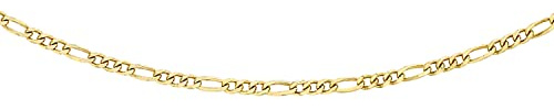 Carissima Gold Damen 9k (375) Gold Diamantschliff Figaro Halskette