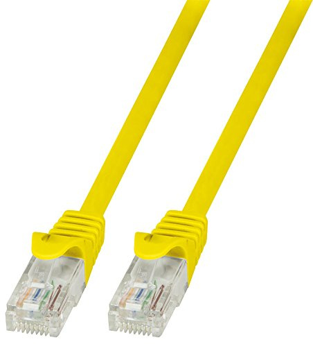 BIGtec Lan Kabel 15m Netzwerkkabel Ethernet Internet Patchkabel CAT.6 gelb Gigabit für Netzwerke Modem Router Switch 2 x RJ45 kompatibel zu CAT.5 CAT.6a CAT.7 Stecker