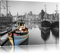 Pixxprint schöner Hafen in Danzig - Polen B&W, Größe: 60x40cm, Leinwandbild, fertig gespannt, Wandbild, Dekoration, Kunstdruck, kein Poster