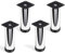 Set de 4 x SO-TECH® Pied de meuble Jim Ajustable Chromé Ø 50 mm Hauteur 150 mm Capacité de levage très haute grâce à