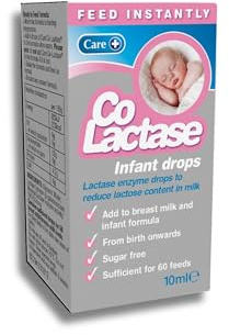 Care Co-Lactase Sugar Free Instant Feed Enzyme Drops for Infants, 10ml