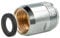 tecuro Adapter-Aufnahme für Armaturen mit 1/2 Zoll AG x 3/4 IG für Brause- und Duscharmaturen hochglanzverchromt, mit Gummidichtung, leichte Montage