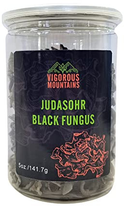 VIGOROUS MOUNTAINS Dried Black Fungus Woodear Mushrooms for Cooking (5.00, Ounces)