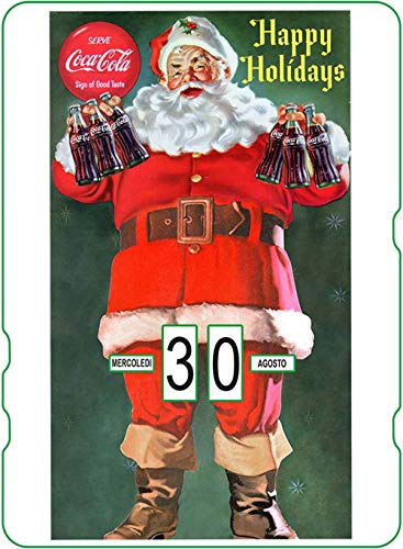 Ewiger Kalender Coca Cola Weihnachtsmann Happy Holidays