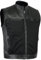 Leatherick Herren perforiert stil dauerhaft Real Leder weste schwarz - L
