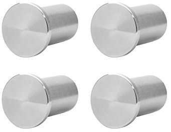 Wandhaken - Aufhänger 4er Set, Haken, Edelstahl, Garderobenhaken, Kleiderhaken, Huthaken, Aufhängung, Mantelhaken, Aufhängehaken, Setgröße:4 Stück