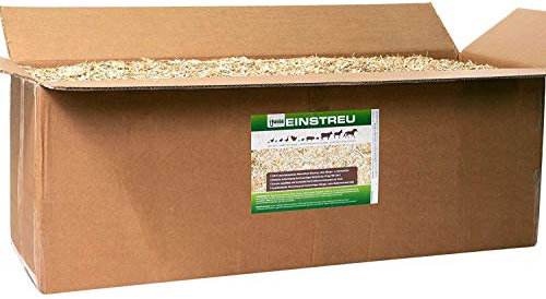 Jumbogras® Großtier-Pferde-Einstreu aus Miscanthus|Elefantengras|Chinagras-Häcksel, Streu als Sägespäne u. Stroh-Ersatz->saubere Pferdeboxen|Pferdestall|Paddock (170l Karton)