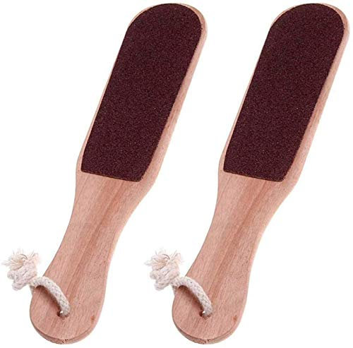MIAOZHANG Lima de Callos de Madera Pedicura Eliminador de Callos Profesional Lima Pies Raspador de Callos de Doble Caras Herramienta de Quitar Pieles Muertas