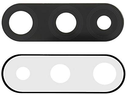 jbTec Kameraglas Ersatz mit Kleber kompatibel mit Huawei P30 Lite/New Edition/Premium - Kamera Glas, Farbe:Schwarz