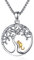Eusense Katze Kette Katzen Gold Anhänger Baum Halskette 925 Silber Schmuck für Damen Mädchen