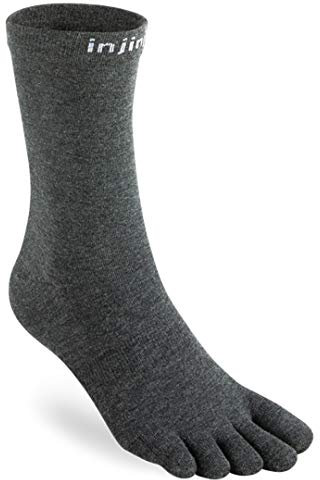Injinji Liner Crew Zehensocken, Schwarz, Small