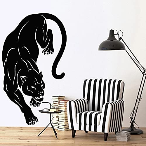 Zdklfm69 WandSticker Wandtattoos Panther Vinyl Wild Tribal Tier Aufkleber Jungle Predator Wandbild Wohnzimmer Dekor Creative Home 32x57cm