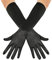 Lystaii Lange Opera Party 20er Jahre Satin Handschuhe dehnbar Ellenbogenlänge Hochzeit 38,1 cm klassisch, Schwarz, 38 cm