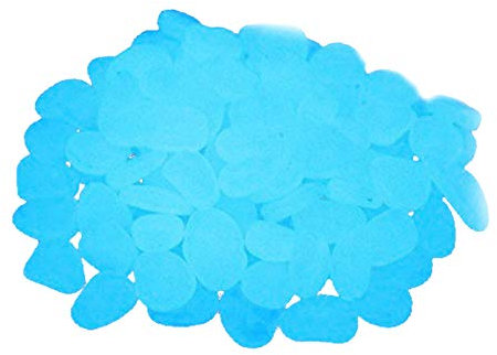 Hievomi 500PCS Pierres Lumineuse Exterieur, Galets Phosphorescents, Matériau en résine de Haute Qualité Couleurs vives, convient pour jardins, chemins et à la décoration des bonsaïs