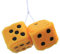 JINGLING Plüschwürfel, Car Hanging Furry Dice, Plüschwürfel Auto Plüsch Würfel Autowürfel Fuzzy Dice 7.5 X 7.5 X 7.5cm Für Auto, Zimmer, Tisch, Wand, Kühlschrank, Tasche, Usw