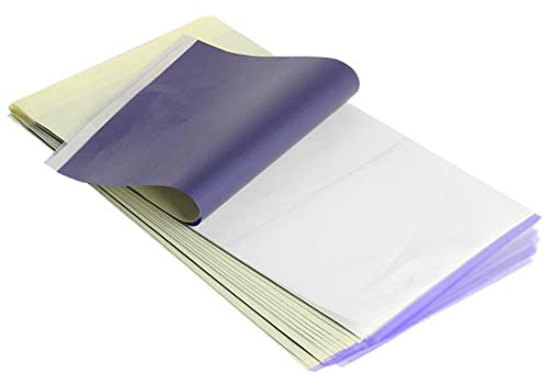 LIUJZZJ 20 Blatt Tattoo Transferpapier Papier Tattoo Schablonen Pauspapier A4 Kohlepapier Tätowierungen Graphitpapier Transferfolie Papier für Tattoo