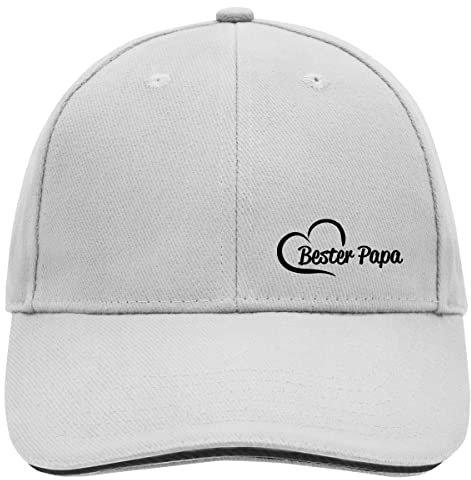 Huuraa Baseball Cap Bester Papa Herz Geschenk Dark Grey/White Bester Papa Geschenkidee