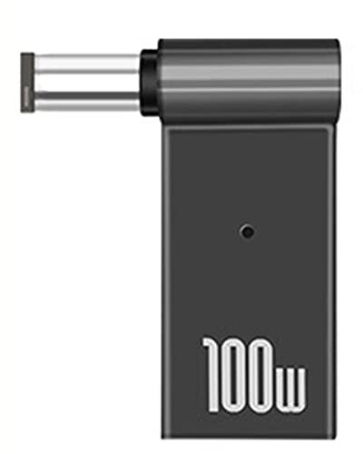 PD 100W Conector del Adaptador del Cargador del Ordenador Portátil USB Tipo-C Hembra a DC Macho Convertidor Repuesto para Acer Samsung Lenovo (7.4x5.0 For HP)