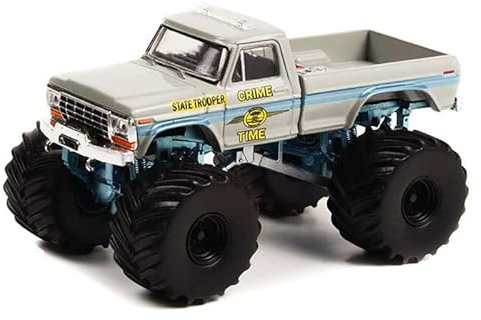 King of Crunch Greenlight 49110-C Series 11 - Crime Time State Trooper - 1979 F 250 Monster Truck Monster Truck 1/64 Scale