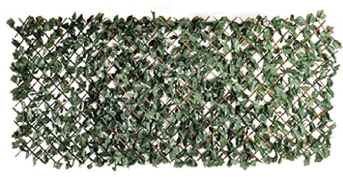 Synthetische Hecke, ausziehbar, aus Bambus, Sichtschutz, 200 x 100 cm