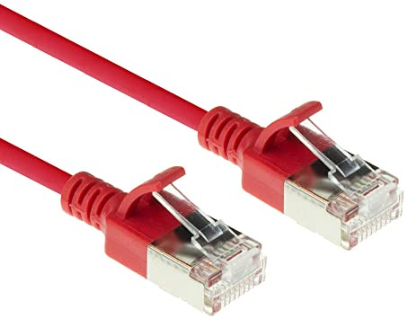 ACT CAT6a LAN Kabel Dünn 3.8mm, U/FTP LSZH, 10M, Rot –DC7510 | Netzwerkkabel, Snagless, für Datenzentren