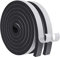Guarnizione Finestra Porta Nastro Sigillante Autoadesivo in Gommapiuma, Alta Densità Neoprene Isolamento Nastro Sigillante per Anti Freddo, Rumore e Collisione (25mm x 20mm/4M,) Nero