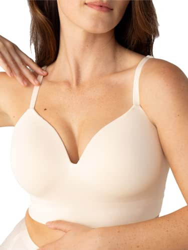 SHAPERMINT Wireless Non-Wired Support Bra for Women, Bralette, Seamless Beige