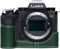 S5 Mark II Case, Zakao Handmade Genuine Real Leather Half Camera Case Bag Cover for Panasonic Lumix S5 Mark II S5II Bottom Opening Version with Hand Strap (Green)