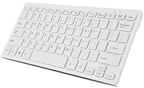 Clavier Blanc Petit Fil Blanc Clavier Silencieux Plastique 78 Touches Ultra Mince Mini USB Filaire Clavier pour Ordinateur De Bureau Ordinateur Portable Pc (Blanc) (Blanc)