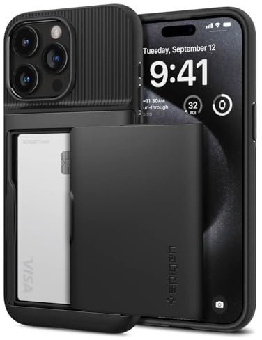 Spigen Slim Armor CS Case Compatible with iPhone 15 Pro Max - Black