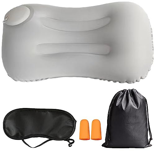 BDSHUNBF 5 Stück Aufblasbares Camping Kissen, Ultraleichtes Aufblasbares Kissen, Wasserfest Komprimierbar Kompakt Ergonomisch Bequem Strandkissen Kopfkissen für Outdoor, Camping, Wandern