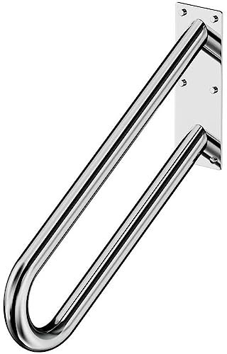 NUACOS Handlauf Treppe 1–3 Stufen,Wandmontiertes Treppenhandläufe U-Förmiges Handläufe aus Edelstahl für Stufe Innen Außenbereich Geländer handlauf,Sliver u,70cm/28in