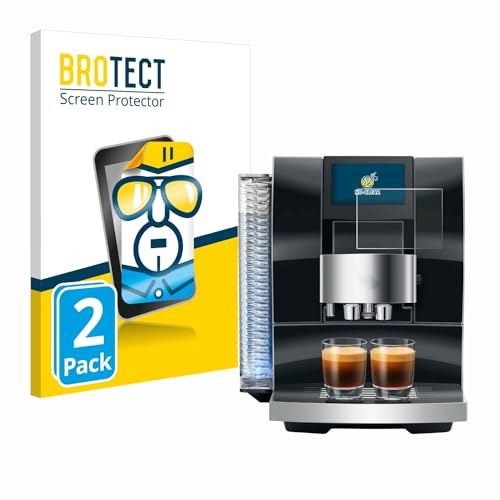 BROTECT Schutzfolie für Jura Z10 | 2 Stück Transparenter Displayschutz Made in Germany Klare Displayschutz-Folie Clear Einfache Montage Case-Friendly