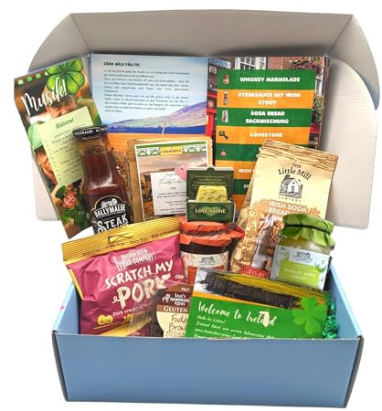 [ Chamsbox ] Irland Box Éire I Geschenkbox Irland I Irisches Geschenk I Gourmet Box I Irisch Kochen I Kreative Geschenkidee, Geschenkkorb Irland