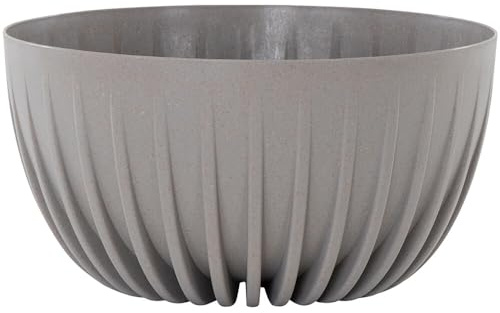 Siena Garden ECO Pflanzschale grau 30 cm Kunststoff/Holz, 30 x 30 x 15,6 cm