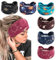 Mode-Stirnbänder für Frauen Haare Kopftücher Haarband Turban Blume Baumwolle Stirnbänder Breite Yoga Sport Stirnband Head Wrap (P6WSunMoon)