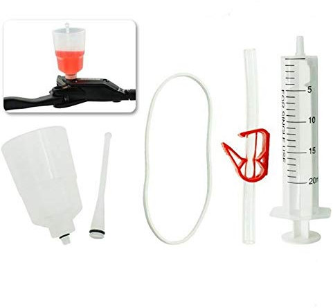 BODYA Kit de purge de frein hydraulique de vélo pour système de frein Shimano Huile minérale Outil de réparation de base